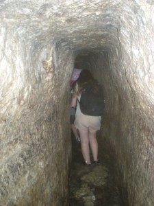 Walking through Hezekiah's Tunnel, October 2009
