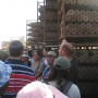 In front of environmentally friendly olive oil-based heating fuel source