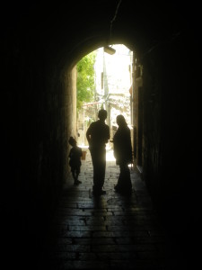 Silhouettes in the Old City of Jerusalem