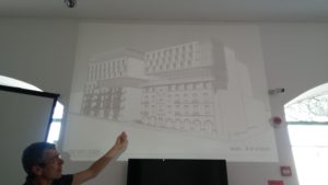 Sketch of planned hotel